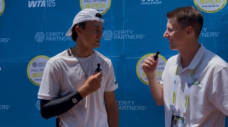 Adam Walton interview in Newport: His unique schedule and the discussion regarding Nick Kyrgios as his knee is “hindering him unfortunately”